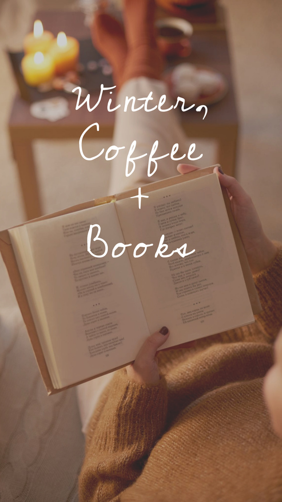 Modèle de visuel Woman reading Book - Instagram Story