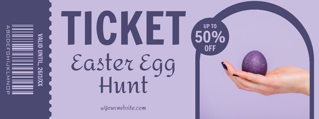 Designvorlage Discount on Easter Egg Hunting für Ticket