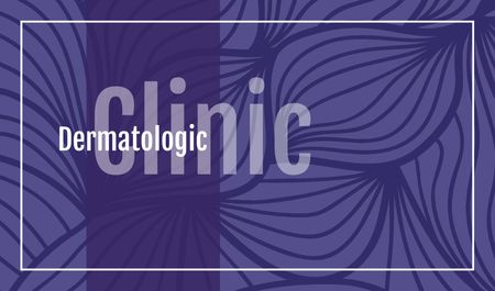Dermatologic Clinic Ad with Minimalistic Geometric Pattern Business card Design Template