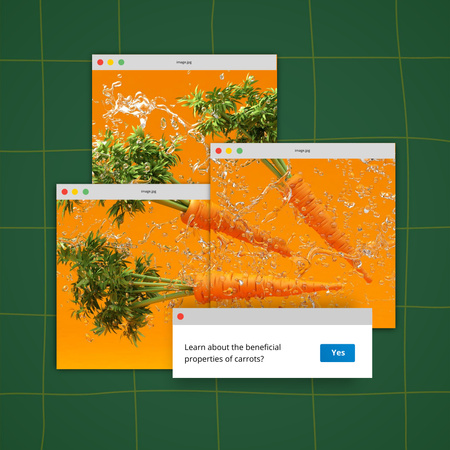 Designvorlage Beneficial Properties of Carrots für Instagram