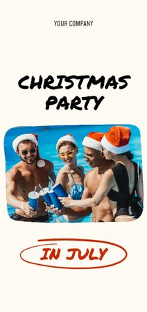 Platilla de diseño Christmas Party in Julywith Merry Youth Flyer DIN Large