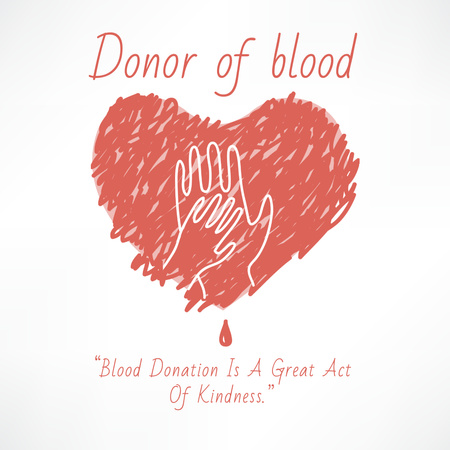 Modèle de visuel Promotion du don de sang - Instagram