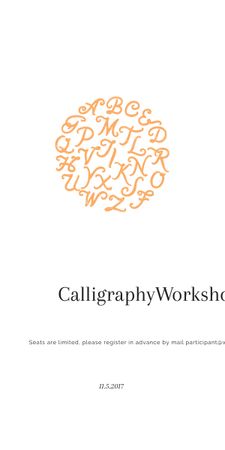 Platilla de diseño Calligraphy Workshop Announcement Letters on White Graphic