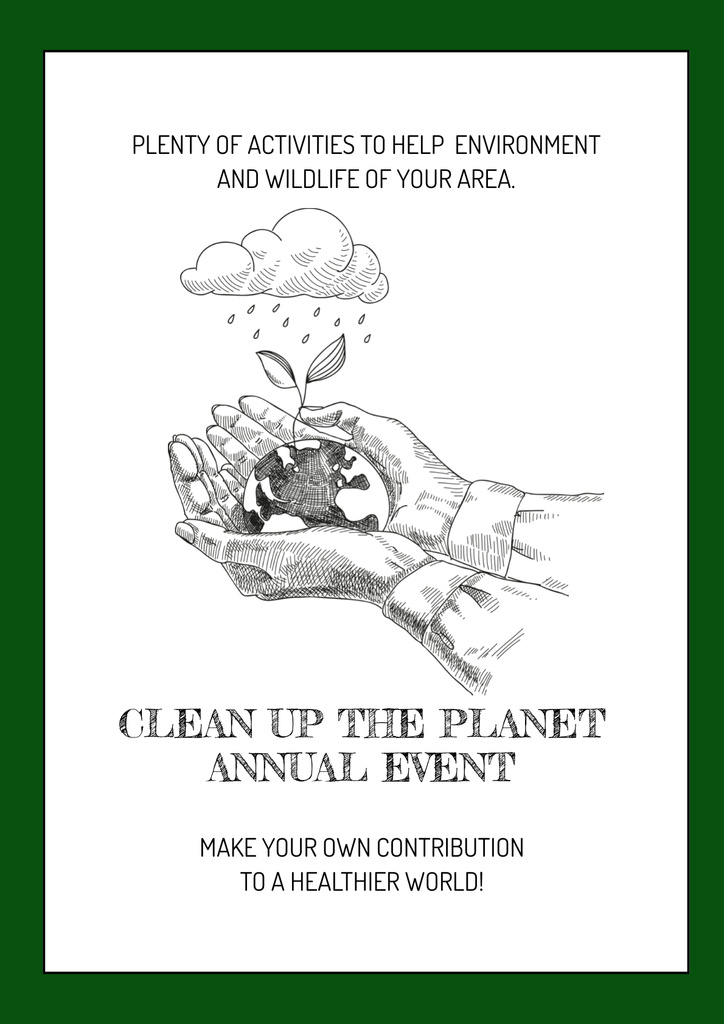 Template di design Ecological Event Announcement with Soil in Hands Poster