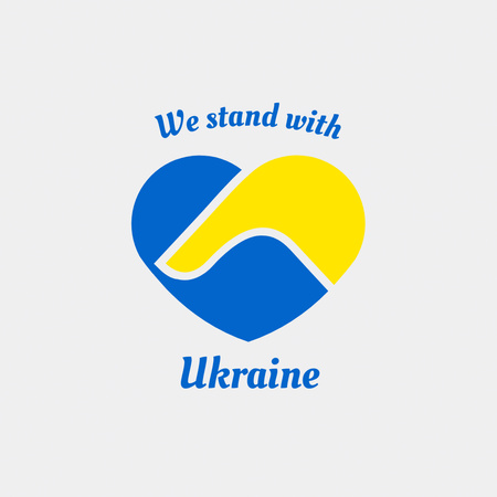 Plantilla de diseño de soporte con ucrania Instagram 