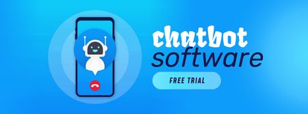Online Chatbot Services Facebook Video coverデザインテンプレート