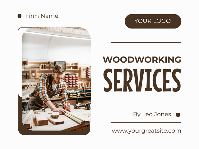 Platilla de diseño Woodworking Services Categories Presentation