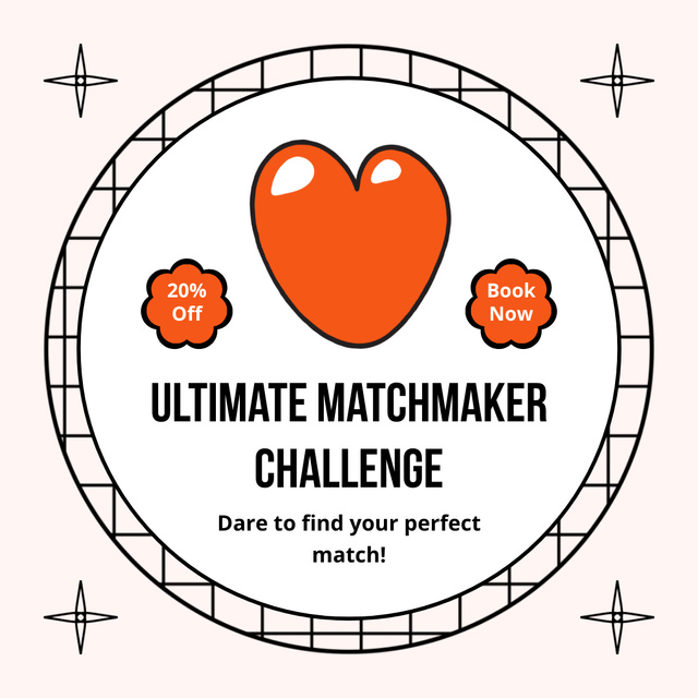 Welcome to Matchmaking Challenge Animated Postデザインテンプレート