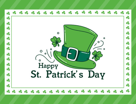 Ontwerpsjabloon van Thank You Card 5.5x4in Horizontal van Holiday Wishes for St. Patrick's Day