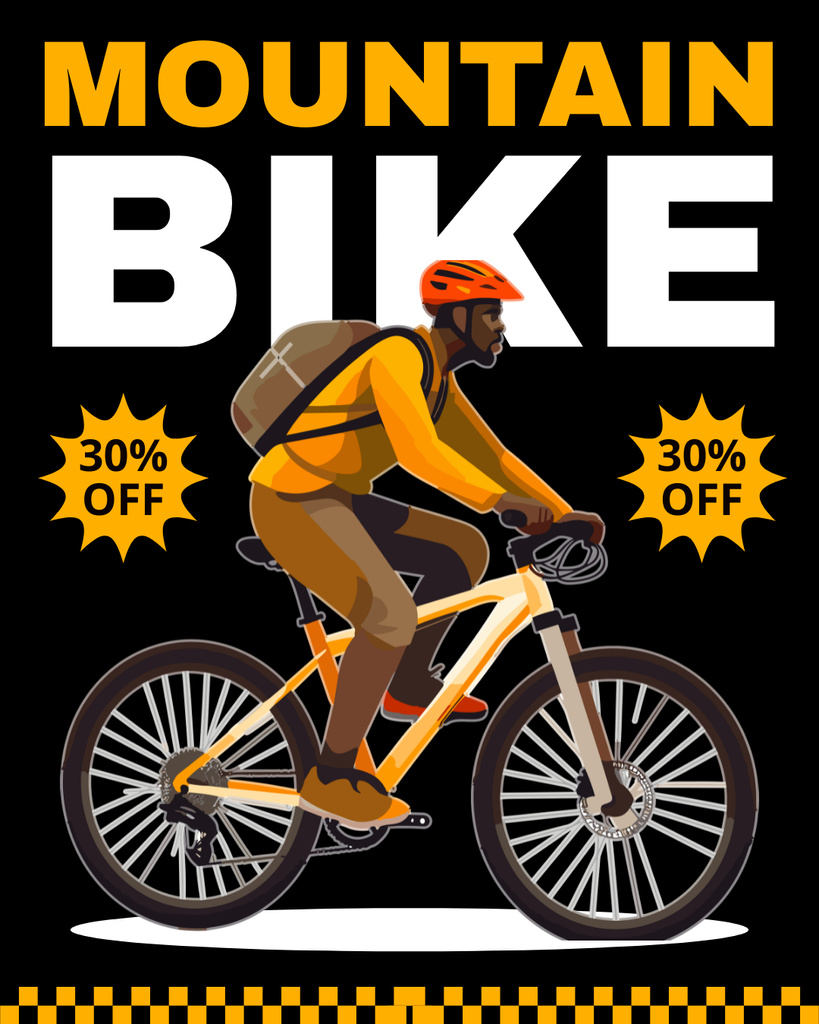 Sale of Mountain Bikes Online Instagram Post Vertical Template