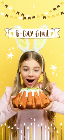 Party for B-Day Girl Snapchat Moment Filter Design Template