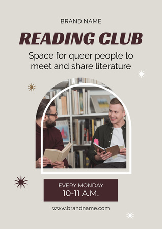 Book Club Advertisement Poster A3 Design Template