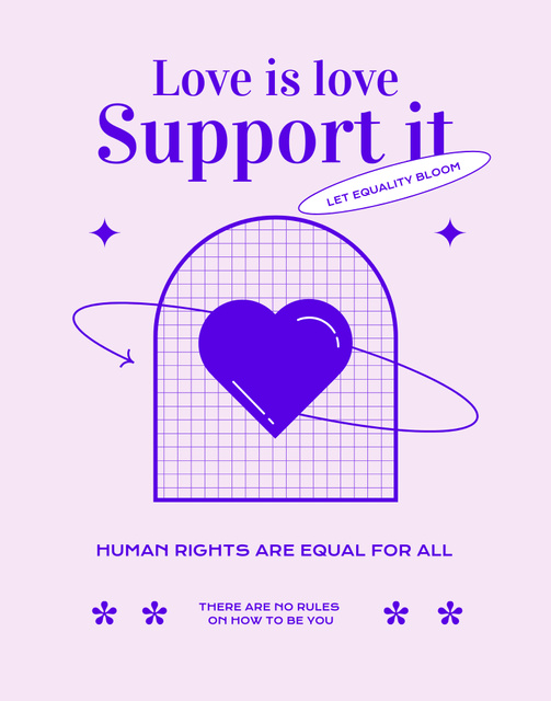 Motivation of Support LGBT Community Poster 22x28in Design Template
