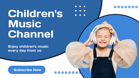 Platilla de diseño Cute Children's Music Channel Promotion Youtube