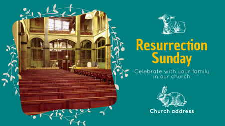 Pääsiäisen viettäminen kirkossa -ilmoitus Full HD video Design Template