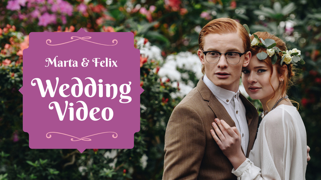 Wedding Shooting Services Happy Young Newlyweds Youtube Thumbnail – шаблон для дизайна