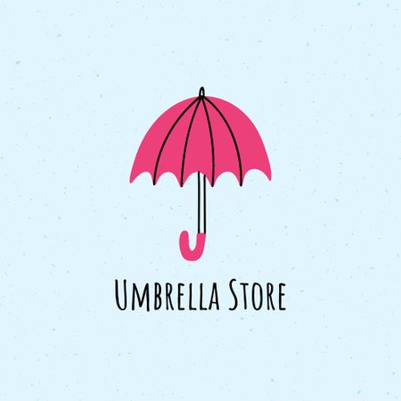 Umbrella Store Logo Πρότυπο σχεδίασης