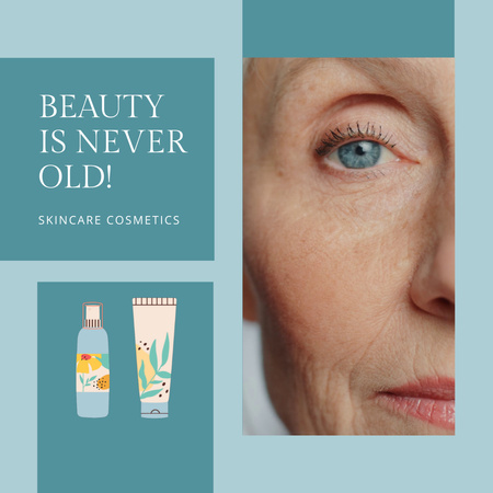 Age-Friendly Skincare Cosmetics Offer Animated Post Design Template