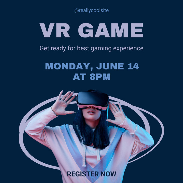 Designvorlage Ad of New VR Game für Instagram