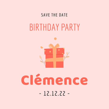 Birthday Party Celebration Announcement Instagram Design Template