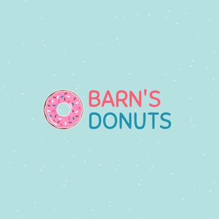 Bakery Ad with Yummy Donut Logo Design Template