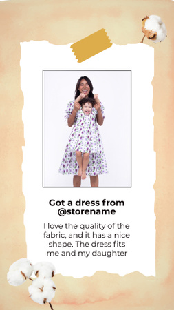 Designvorlage Review on Dress from Store für Instagram Story