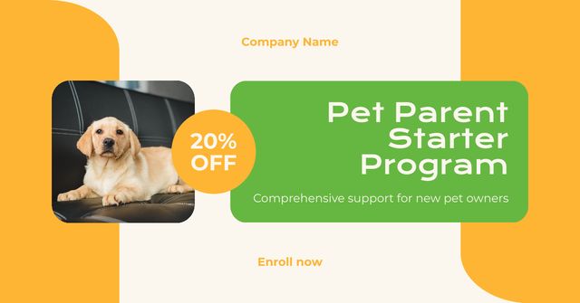 Pet Parent Support Program Facebook AD Tasarım Şablonu