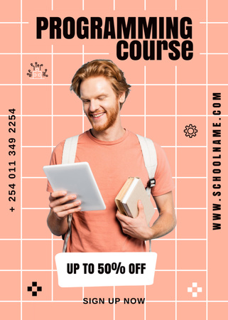 Programming Course Announcement Flayer Design Template