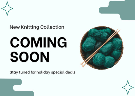 New Knitwear Collection Announcement Card tervezősablon