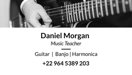 Music teacher Services Offer Business Card US Design Template