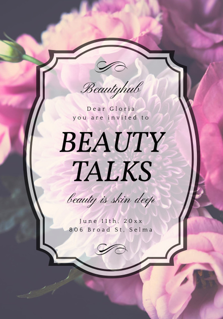 Beauty Event Invitation Poster 28x40in Tasarım Şablonu
