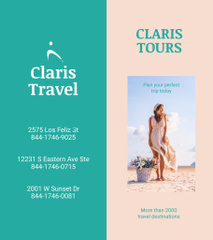 Summer Travel Tours Fact Sheet on Green and Pink