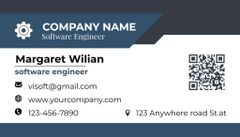 Experienced Software Engineer's Contact Info on Blue