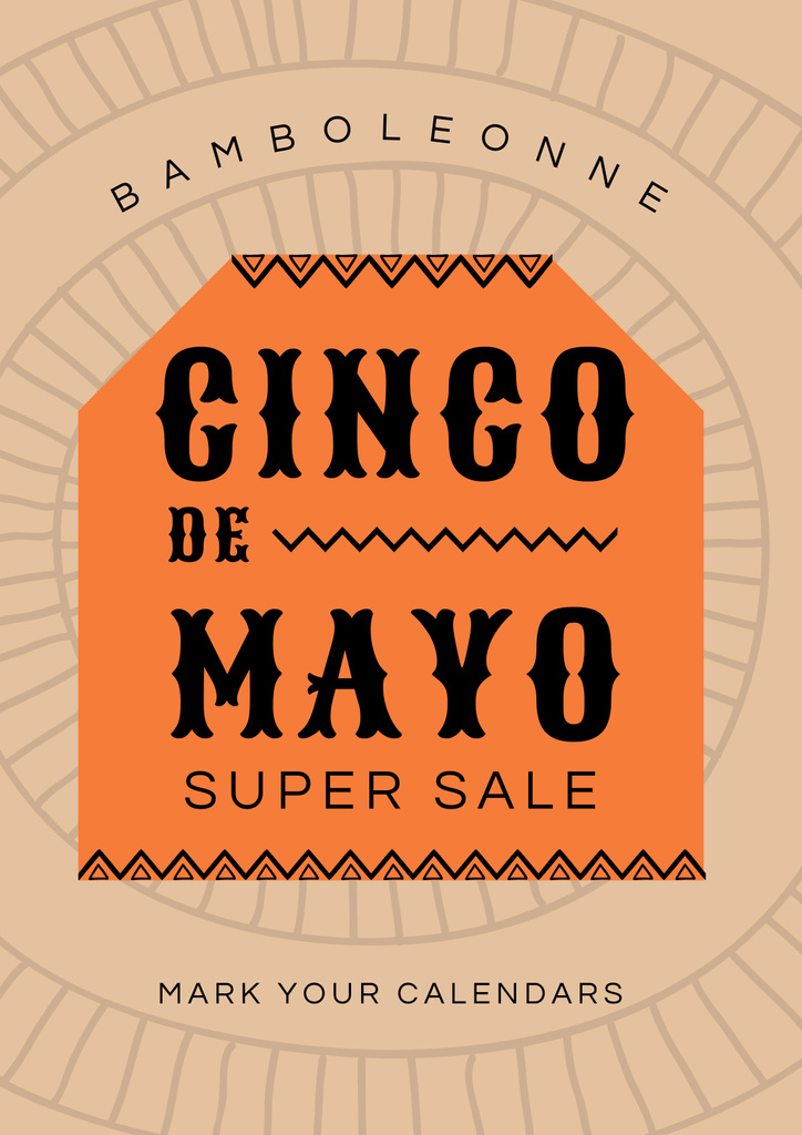 Ontwerpsjabloon van Poster van Cinco de Mayo Super Sale Offer
