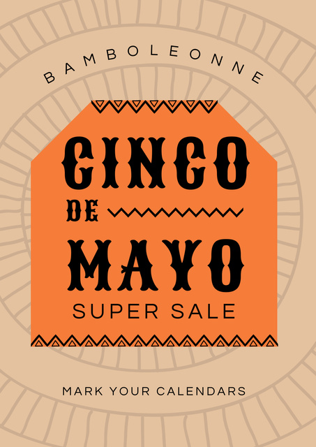 Plantilla de diseño de Cinco de Mayo Super Sale Offer Poster 