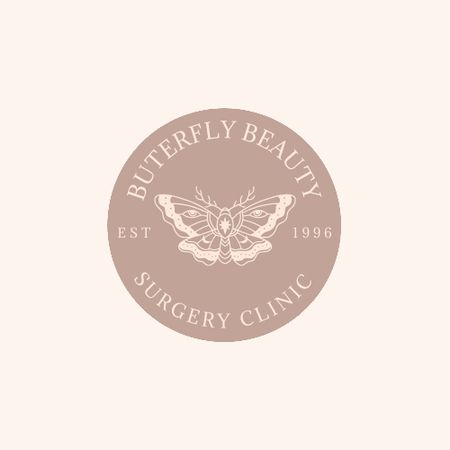 
Butterfly Surgical Clinic Advertisement Logo Design Template