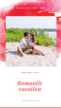 Passionate Newlyweds on Valentines Day Instagram Story Design Template