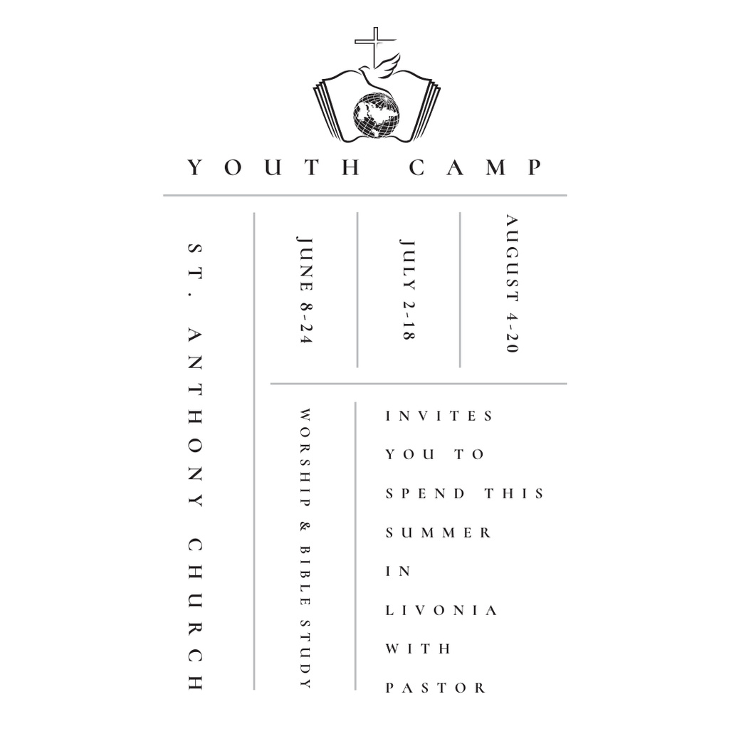 Youth religion camp Invitation Instagram tervezősablon
