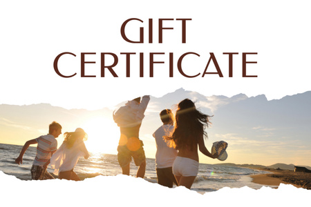 People admiring Sea View Gift Certificate Design Template