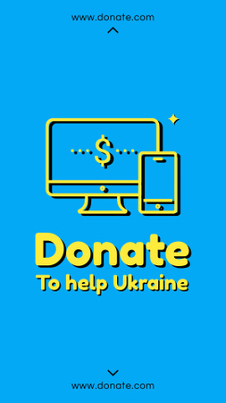 Donate for the people of Ukraine Instagram Story Design Template