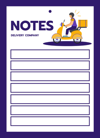 Designvorlage Delivery Route to Do List für Notepad 4x5.5in