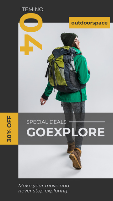 Template di design Hiking Backpacks for Sale Instagram Story