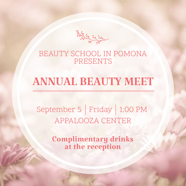 Designvorlage Annual Beauty Meet Announcement für Instagram
