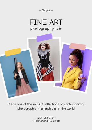 Designvorlage Fine Art Photography Fair für Poster