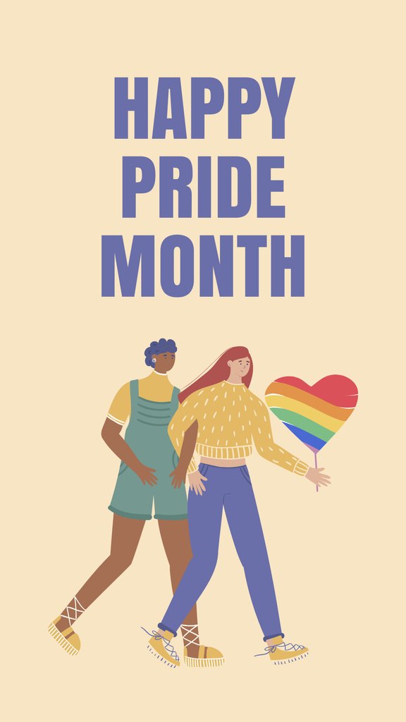 Plantilla de diseño de Pride Inspiration with Bright Transgender Woman Instagram Story 