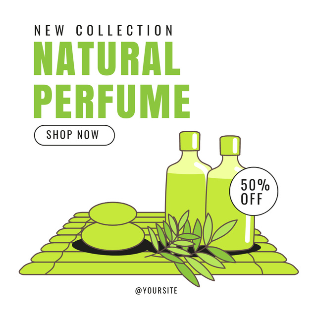 Discount Offer on Natural Perfume Instagram Design Template