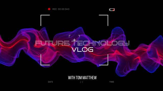Vlog About Future Technologies YouTube intro Modelo de Design