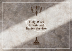 Easter Services Announcement on Marble Background