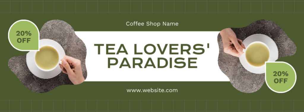 Platilla de diseño Incredible Green Tea At Discounted Price Facebook cover