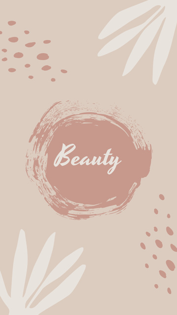 Set Of Words Related To Beauty With Illustration Instagram Highlight Cover Design Template